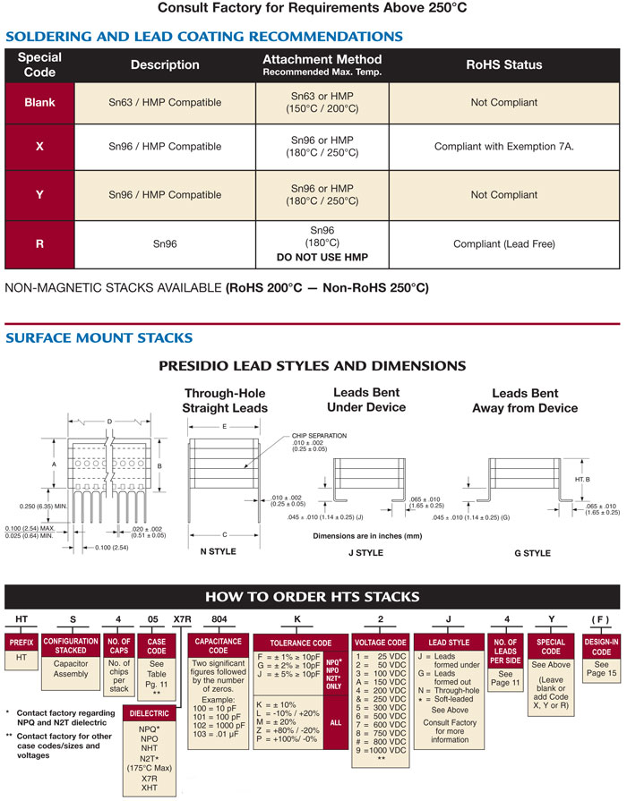 Soldering for Stacked capacitors